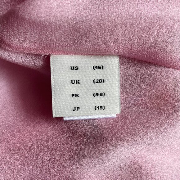 Adam Lippes Ruffle Floral Dress Pink Silk Midi - Picture 10 of 15